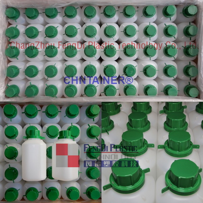 زجاجة عينة مربعة بغطاء أخضر 750 مل لتحليل وقود القبو